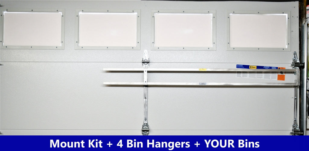 Premium Garage Door Storage Kit/your bins - free shipping - GD Store